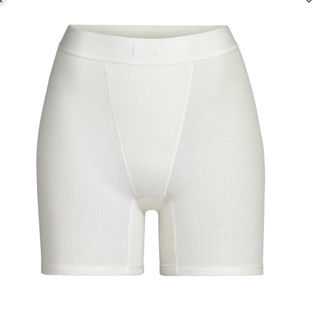 Skims Medium Cotton Rib Boxer NWOT Bone